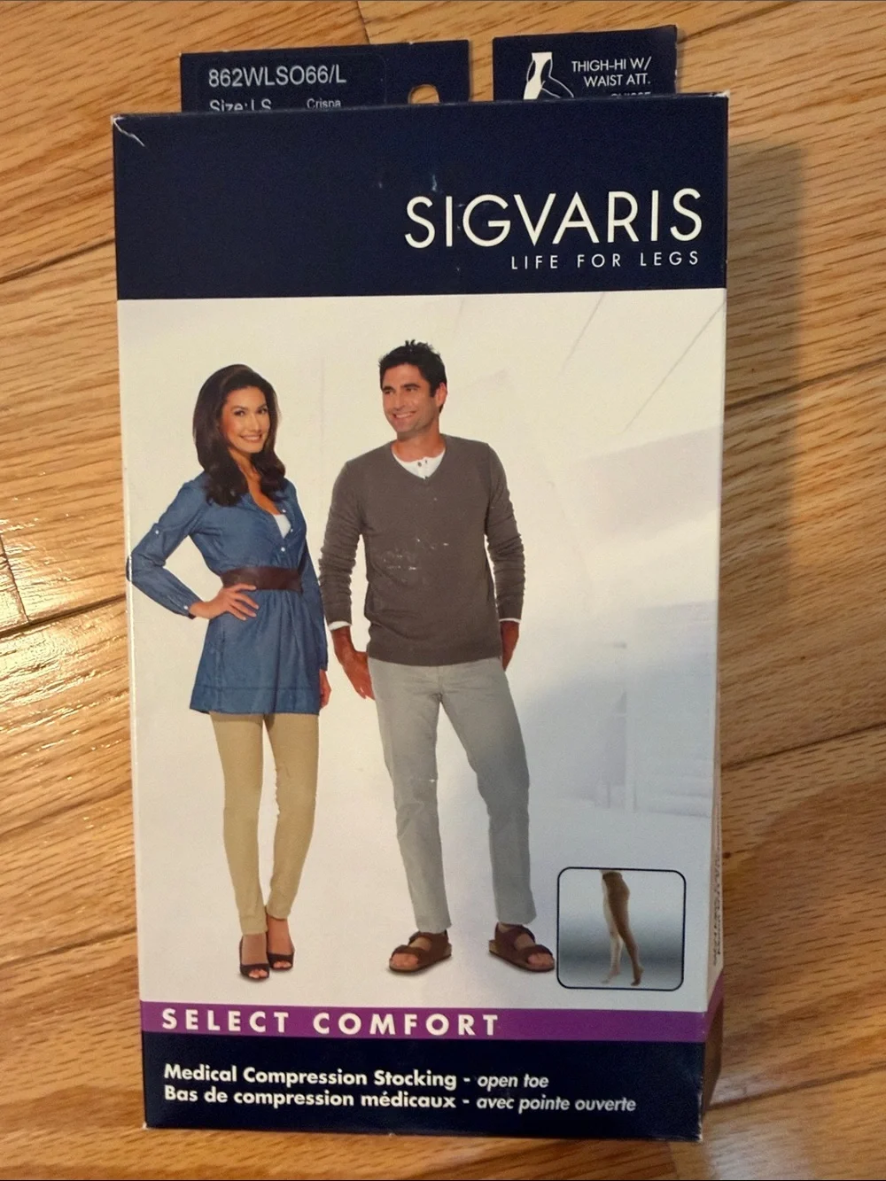Sigvaris Compression Support Thigh-High Hosiery in Tan